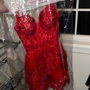 Red Sherri Hill Dress (Worn Once)